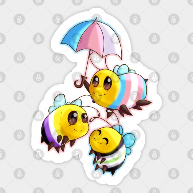 The Transgender Umbrella Sticker by Zorveechu